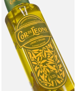 Olio extra vergine di oliva aromatizzato con Limoni di Sicilia e Origano