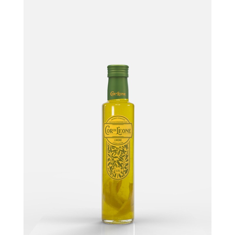 Olio extra vergine di oliva aromatizzato con Limoni di Sicilia