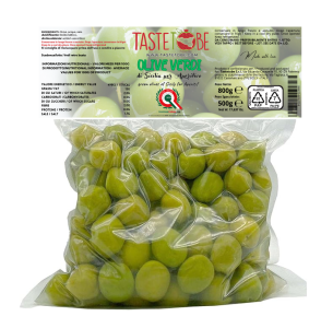 Olive Verdi di Sicilia per Aperitivo Tastetobe - Busta Sottovuoto - 500g