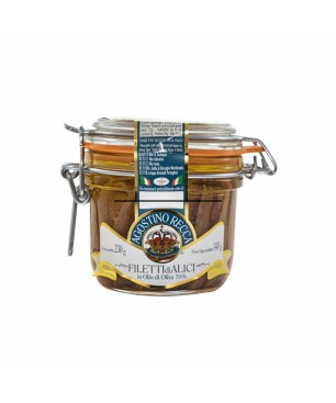 Filetti di Alici in olio di Oliva vaso vetro da 230g